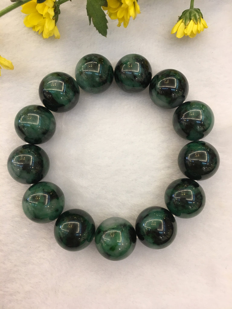 green jade bead bracelet