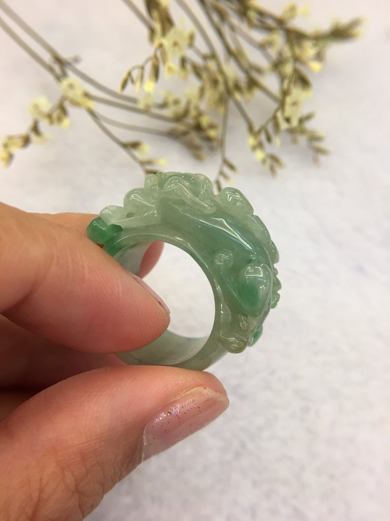 Green Pixiu Jade Ring (RI147) – All About Jade