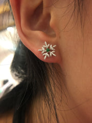 Green Earrings - Snowflake (EA267)