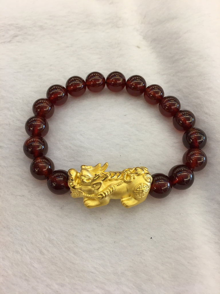 real gold pixiu bracelet