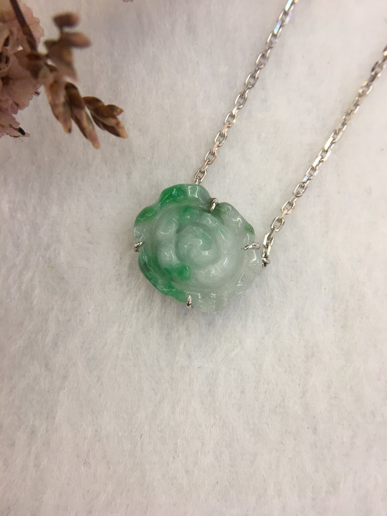 jade flower necklace