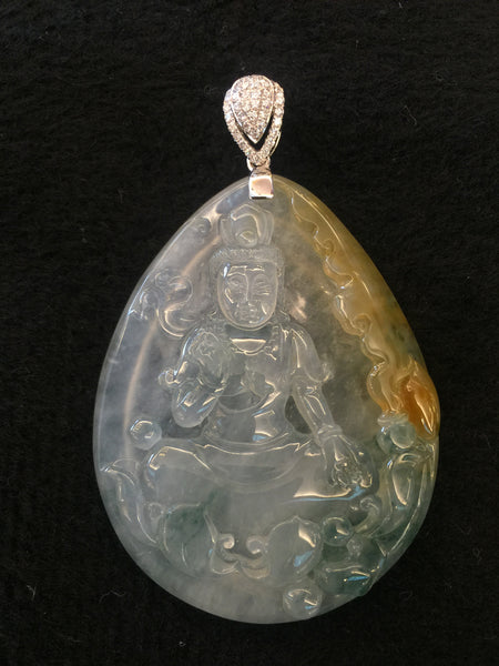 Three Colours Jade Pendant - Guanyin (PE051) – All About Jade