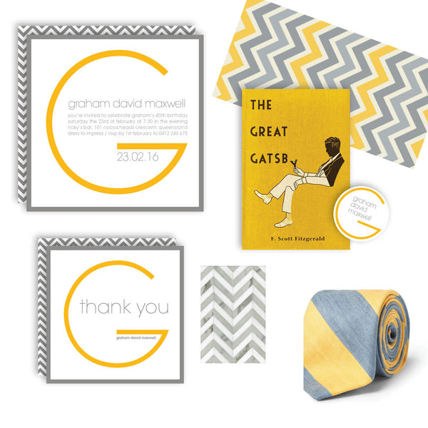 Custom Great Gatsby invitation design