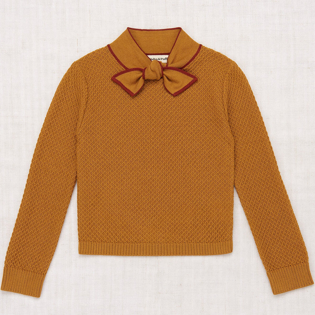 Bow Scout Sweater in Alabaster by Misha & Puff – Junior Edition