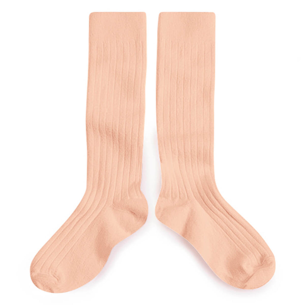 La Haute Ribbed Knee High Socks in Potiron by Collegien