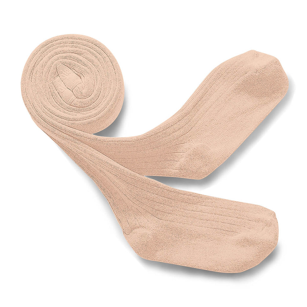 Louise Ribbed Tights in Praline by Collegien – Junior Edition