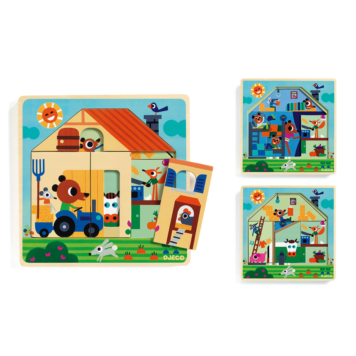 Download Chez Gaby 3 Layer Wooden Puzzle By Djeco Junior Edition