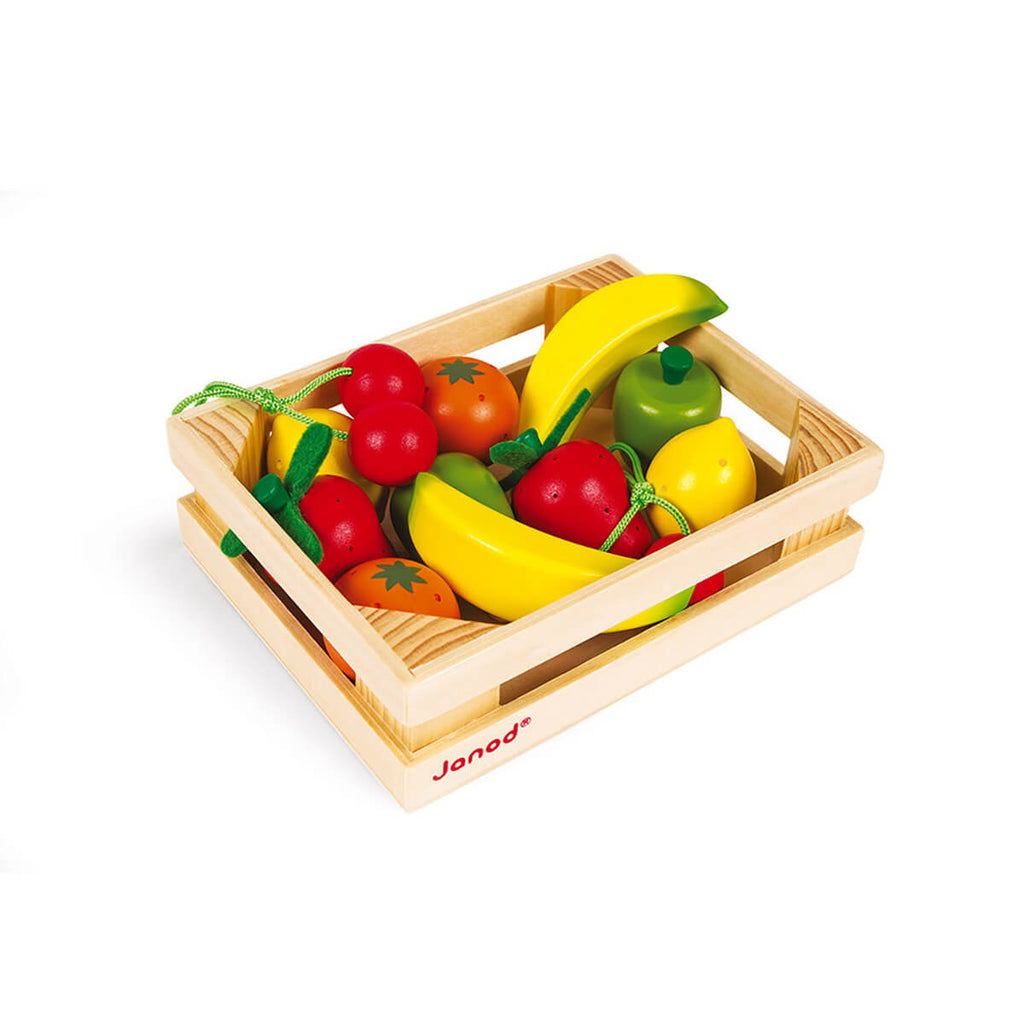 Fruits et légumes à découper en bois Green Market Janod J06607