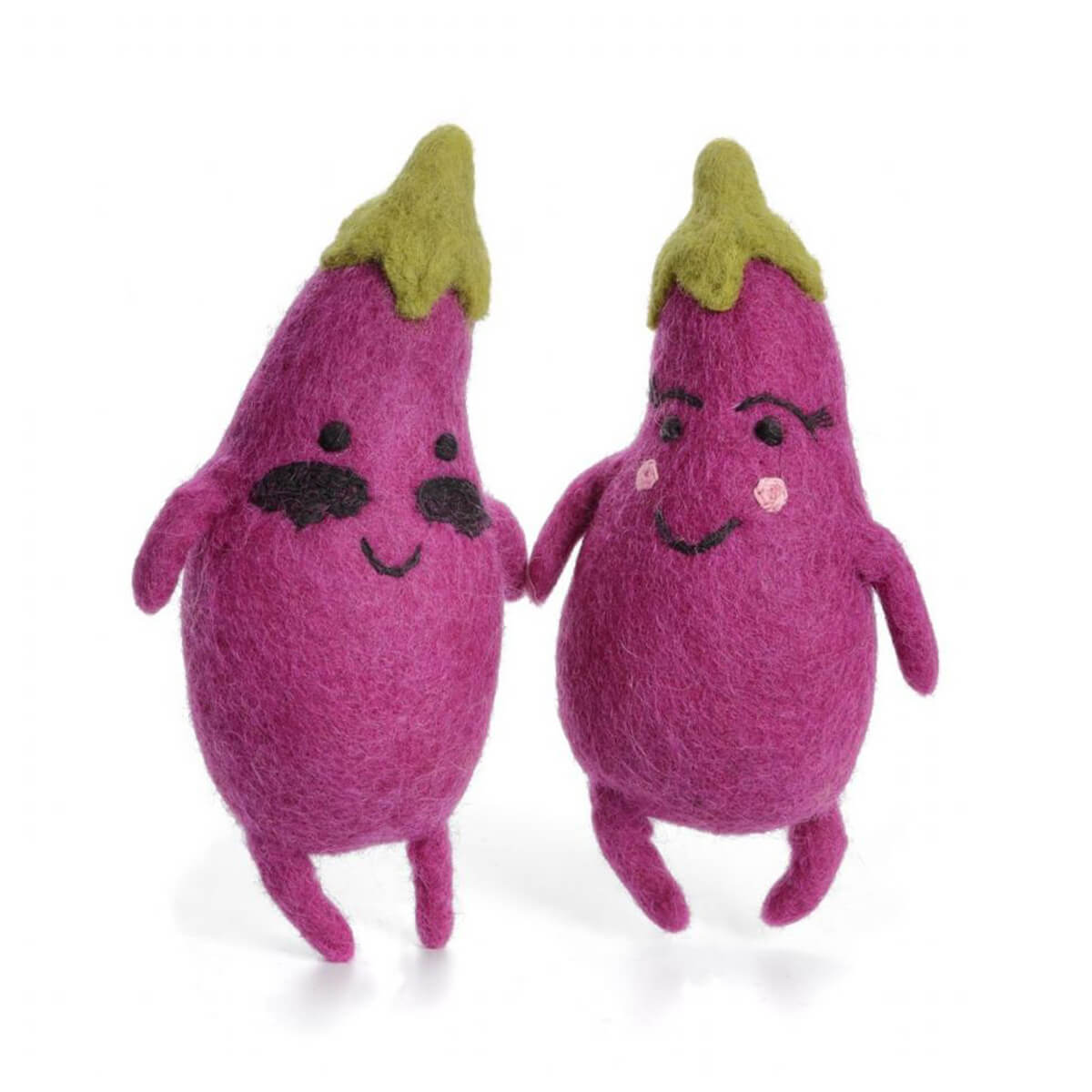 Mr And Mrs Aubergine Felt Toy By Amica Junior Edition