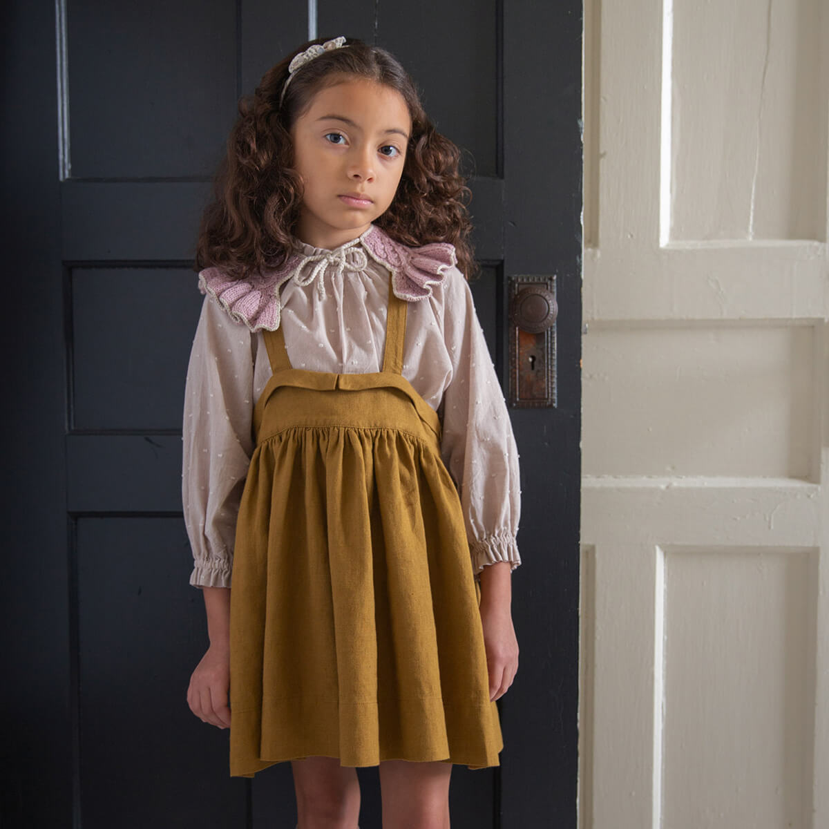 Enola Pinafore in Old Gold by Soor Ploom