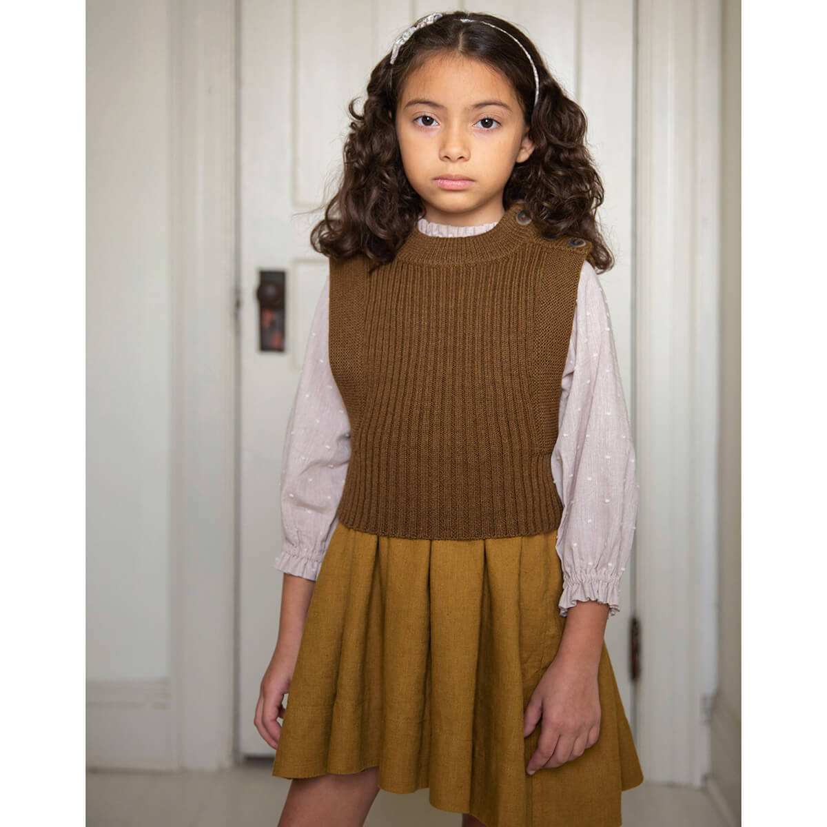 Enola Pinafore in Old Gold by Soor Ploom