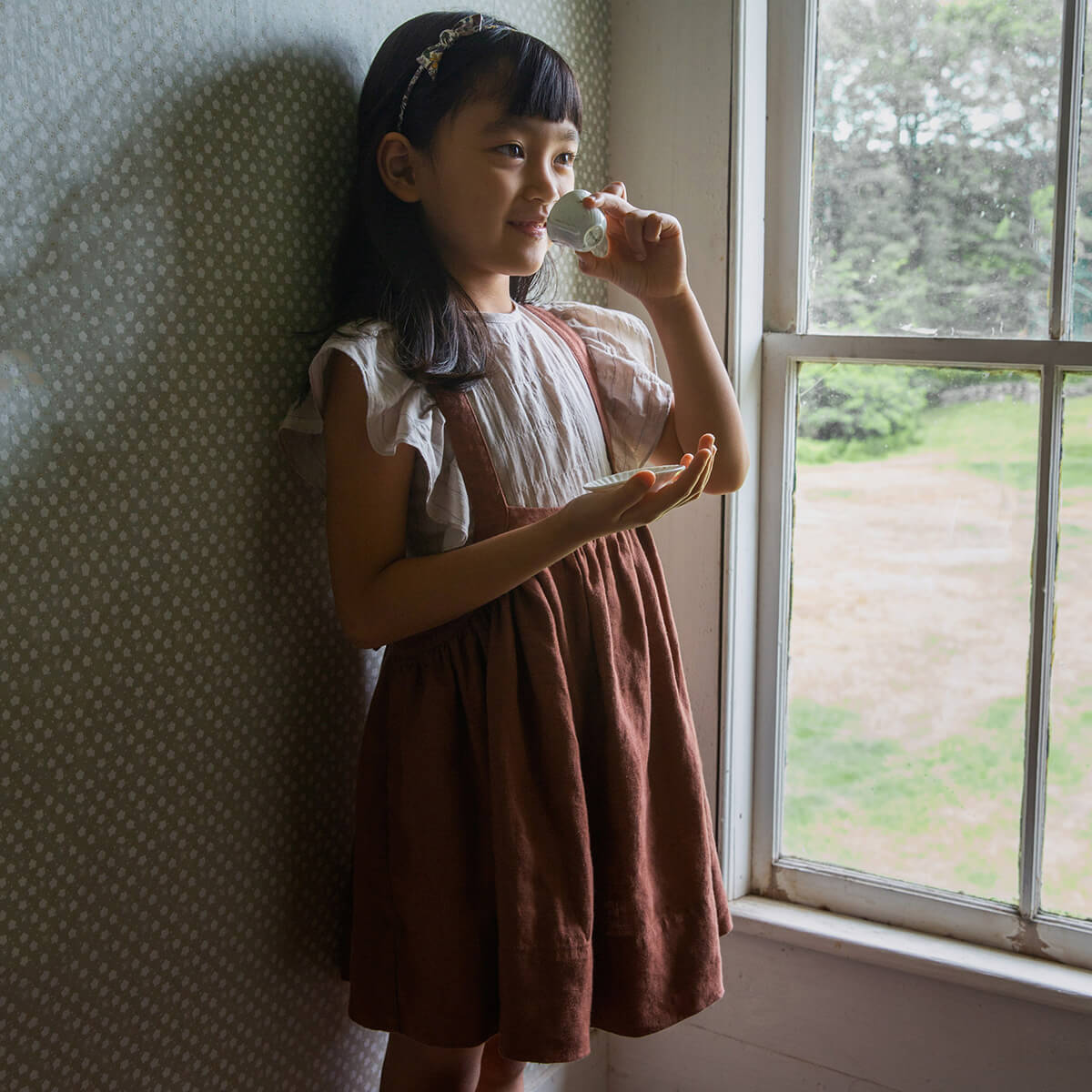 soor ploom Eloise Pinafore, Gingham 5y 【お1人様1点限り