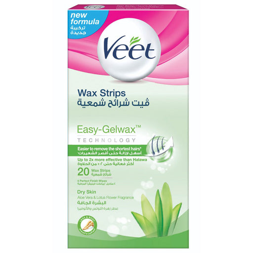 Veet Hair Removal Wax Strips For Dry Skin X20 Talabac