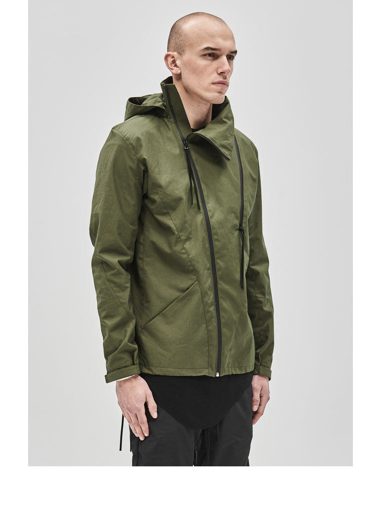 eurria asymmetrical stotz etaproof jacket olive – enfin leve