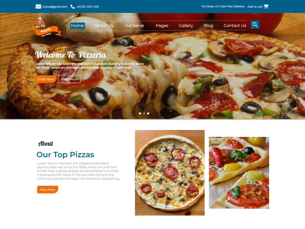 Pizza WordPress Theme