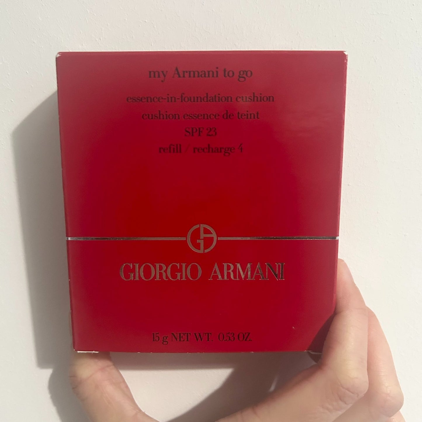 Giorgio Armani My Armani To Go Essence-in-foundation cushion SPF 23 refill Shade  4 15g | Music Box Gift Ideas