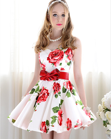 Sweet Slim Sleeveless Red Princess Dress – is osps