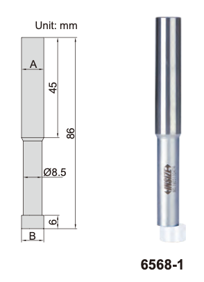 6568-1 - Milling Cutter Ceramic Non-Magnetic Edge Finder dimensions