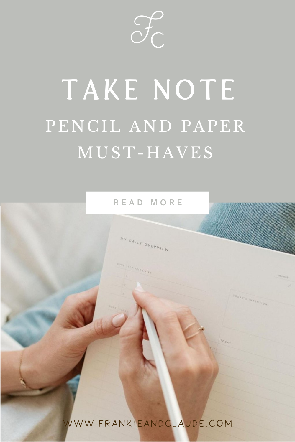 Take Note: Pencil & Paper