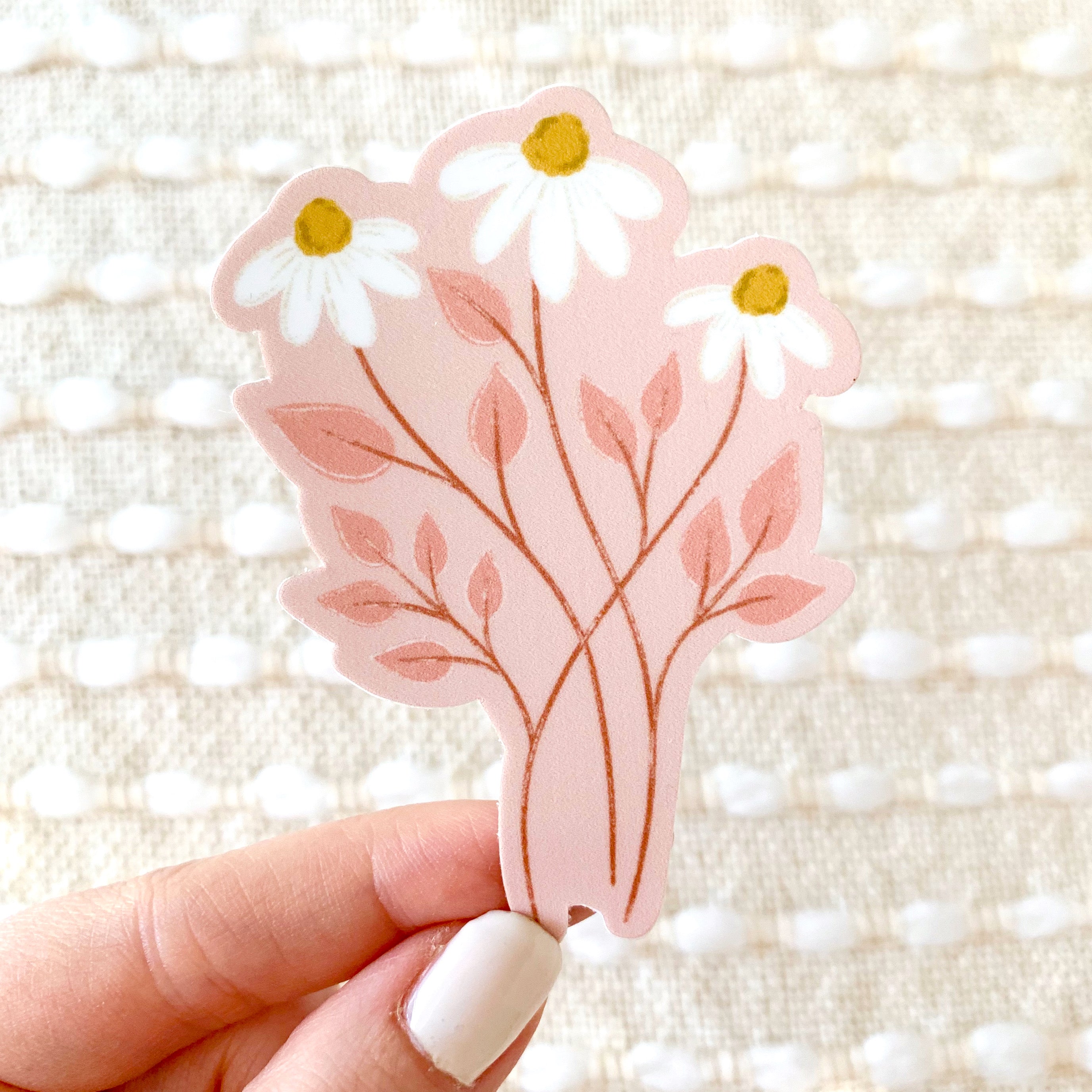 Three Daisies Waterproof Sticker