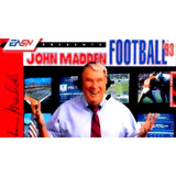 John Madden Football '93 SNES Super Nintendo game