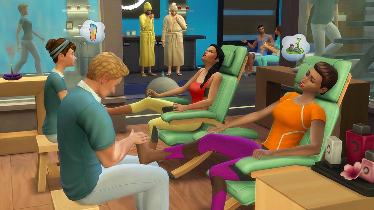 The Sims 4: Spa Day | PC Mac | Tải Xuống Kỹ Thuật Số Trên Origin | Trò Chơi PJ\'s - Thư giãn và đắm chìm trong một không gian spa tuyệt vời với The Sims 4: Spa Day. Với các dịch vụ spa đầy đủ và các hoạt động khác nhau, trò chơi này sẽ đem lại cho bạn những trải nghiệm đầy thú vị và mang đến cho bạn cảm giác thư giãn tức thì. Hãy tải xuống và trải nghiệm trò chơi ngay hôm nay từ PJ\'s. 