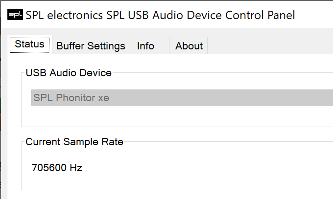 SPL Phonitor xe driver control panel
