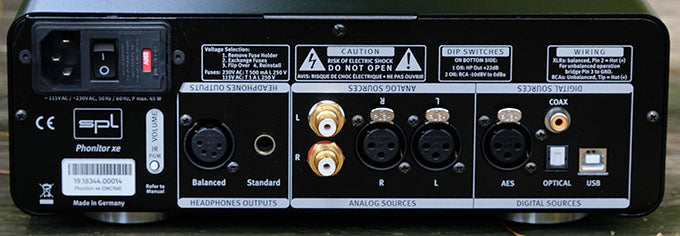 SPL Phonitor xe rear panel