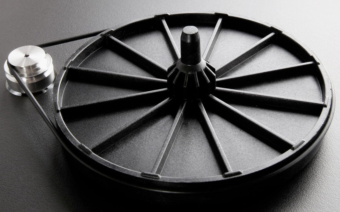 Belt drive turntable subplatter