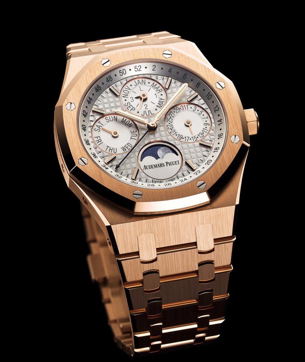 Audemars Piguet Royal Oak Perpetual Calendar Ref 26574 - rose gold case silver dial - Perpetuelle