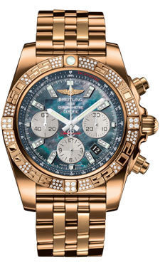 Breitling - Chronomat 44 Rose Gold Diamond Bezel - Pilot Bracelet