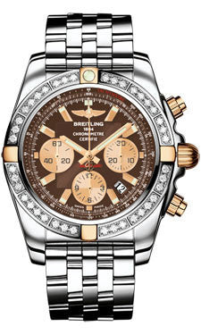 Breitling - Chronomat 44 Two-Tone 40 Diamond Bezel - Pilot Steel Bracelet