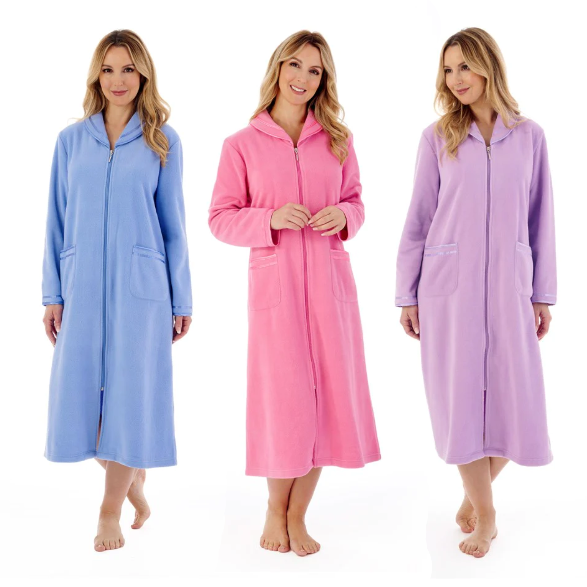 Slenderella Polar Fleece Full Zip Dressing Gown 46