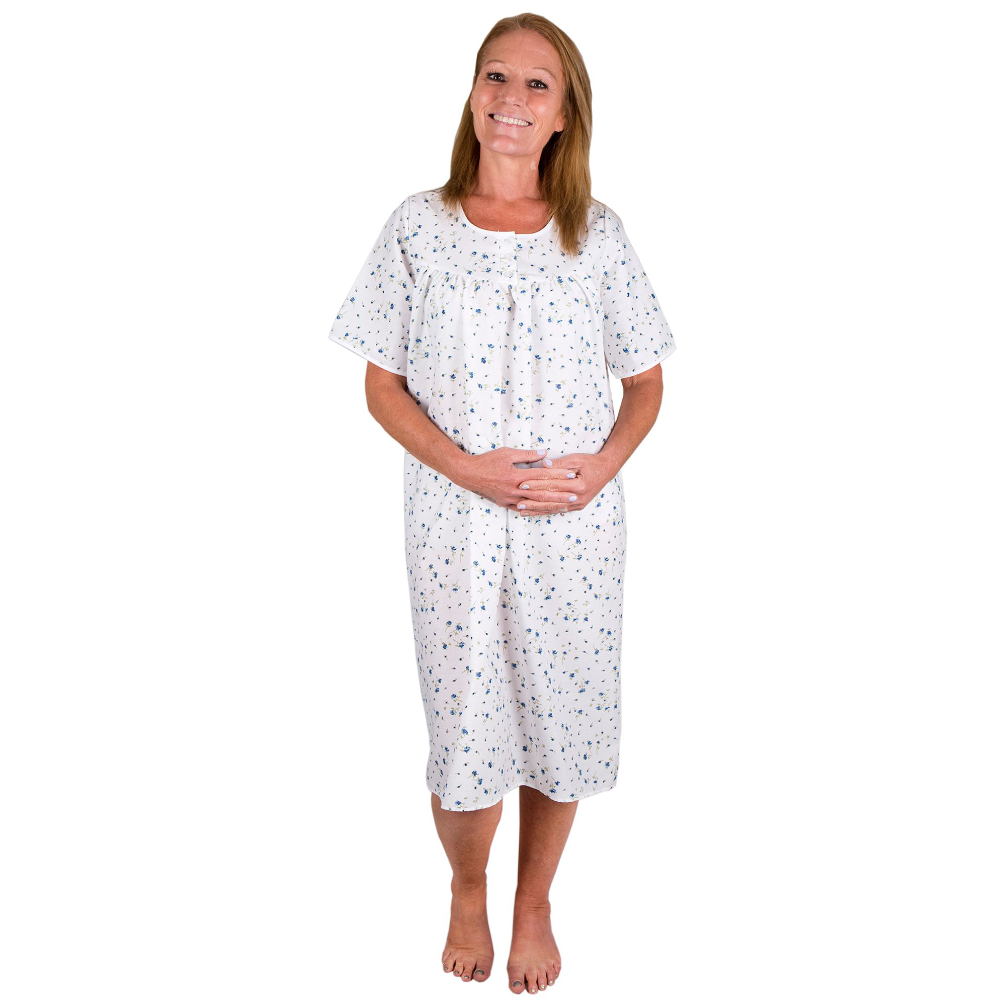 British Made Short Sleeve Cotton Nightdress Sizes 10-32