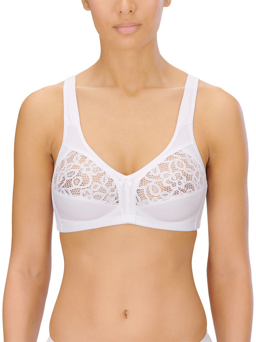 Naturana Firm Control Lace Cup 3 Seam Bra White Style 5422 — Sandras-Online