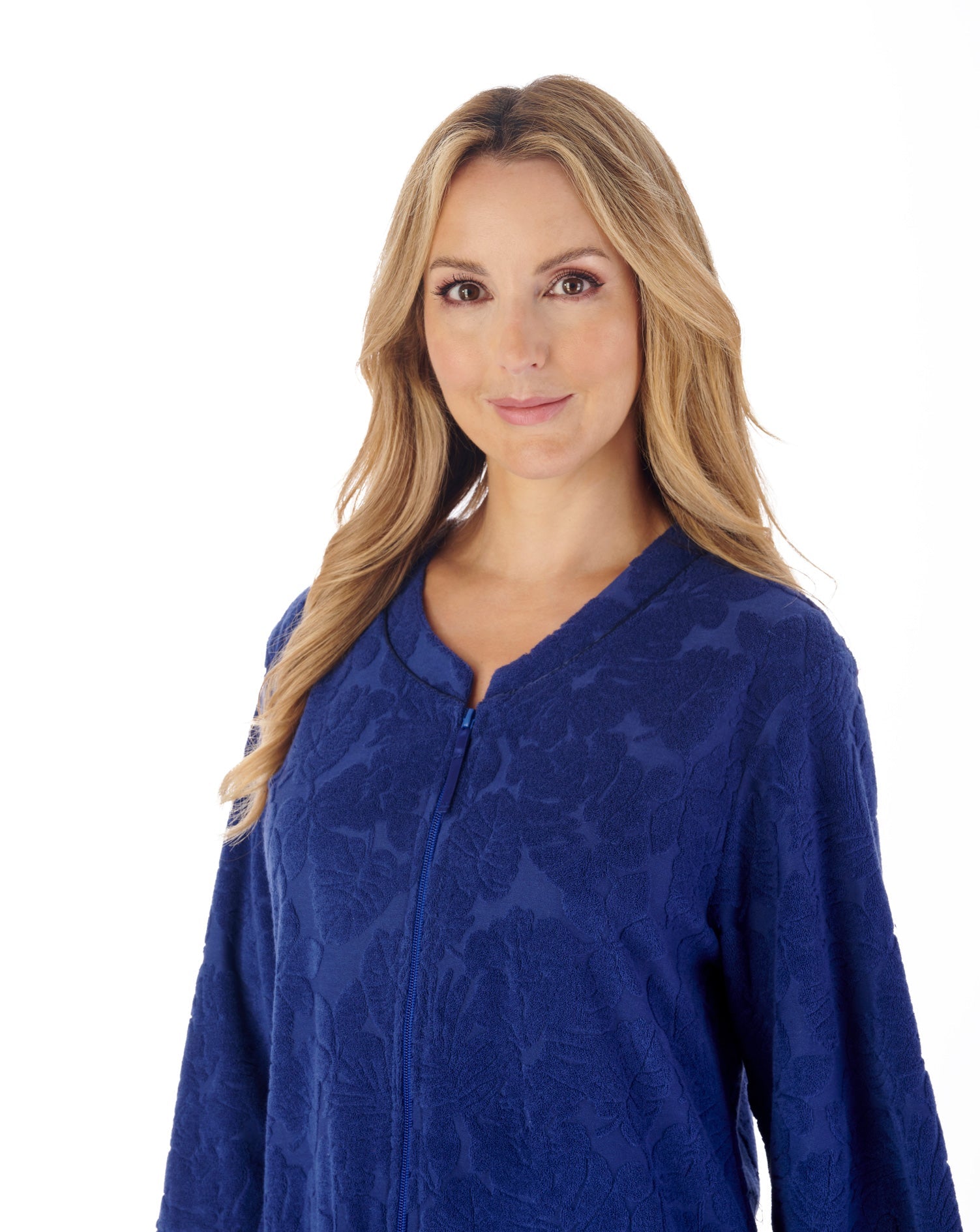 Slenderella Full Zip Front Towelling Robe 42