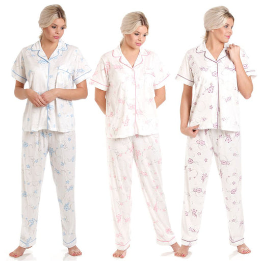 Women's Short Sleeves Floral Print & Satin Top Pyjama Set at Rs 198/set, Noida