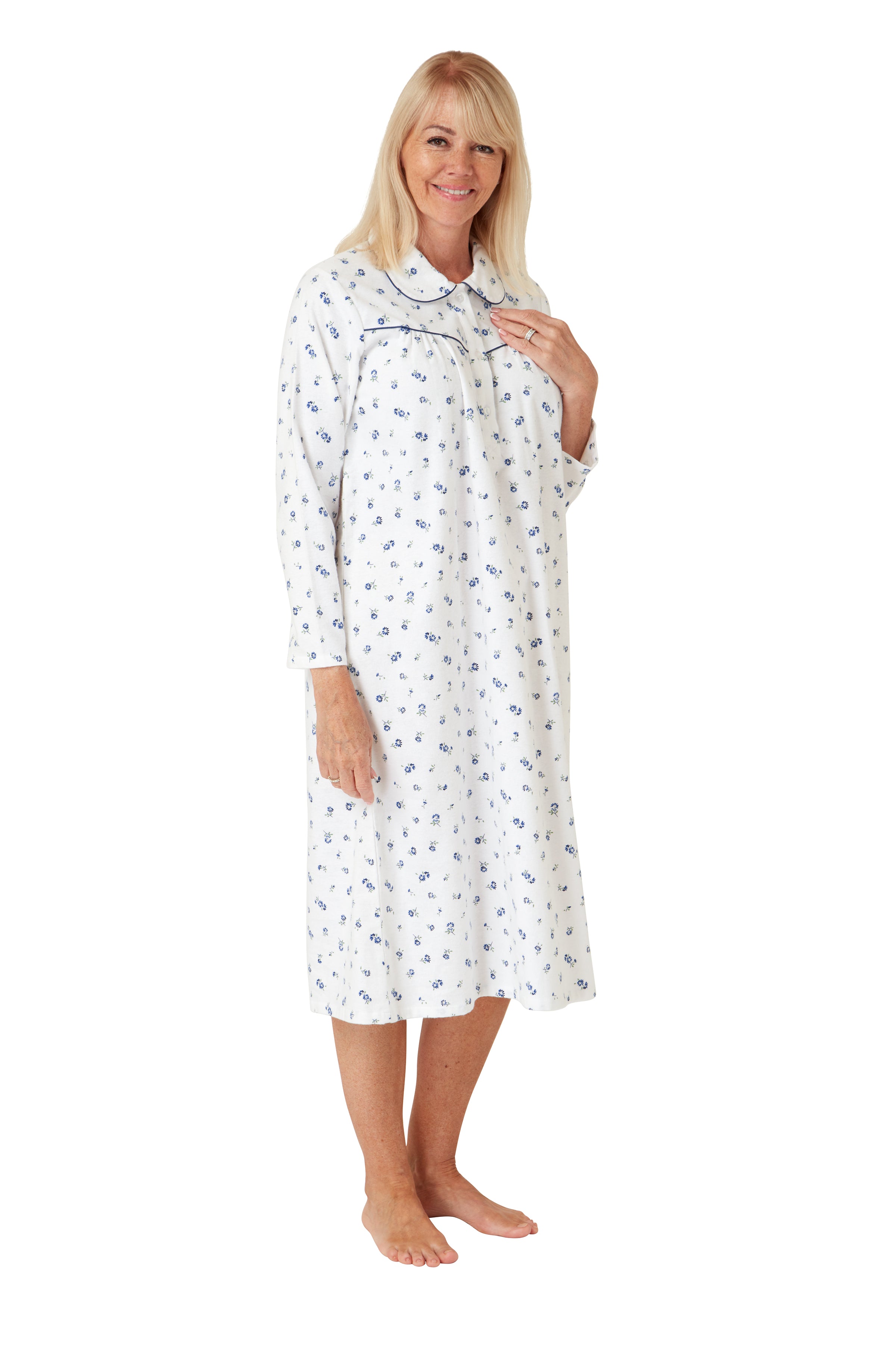 Marlon 100% Brushed Cotton Winceyette Long Sleeve Nightdress MA33602