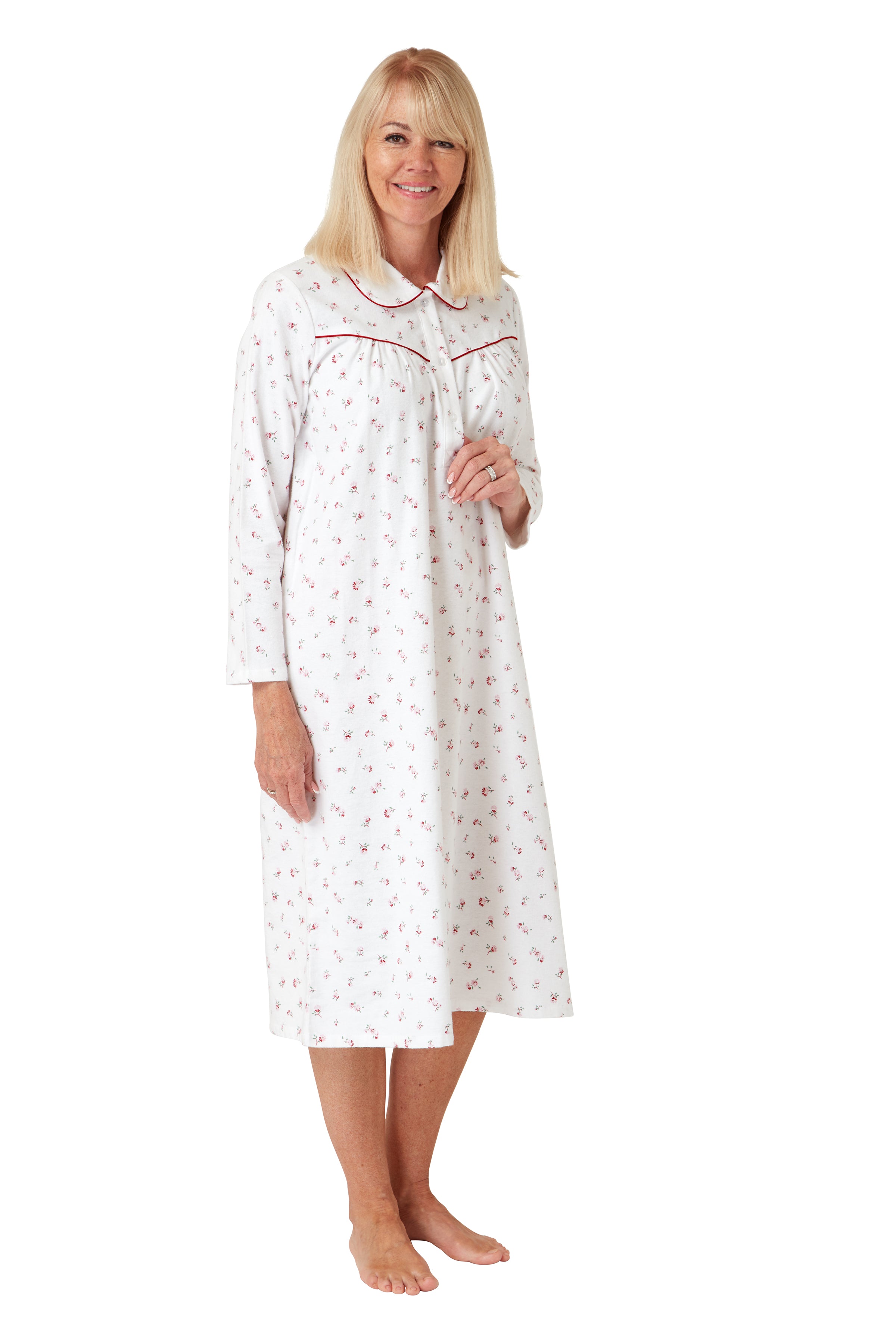 Marlon 100% Brushed Cotton Winceyette Long Sleeve Nightdress MA33602