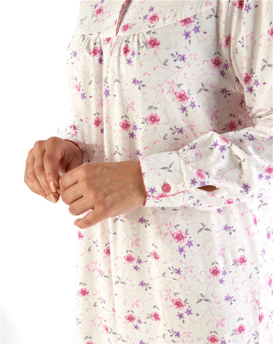 long sleeve cotton jersey nightdress