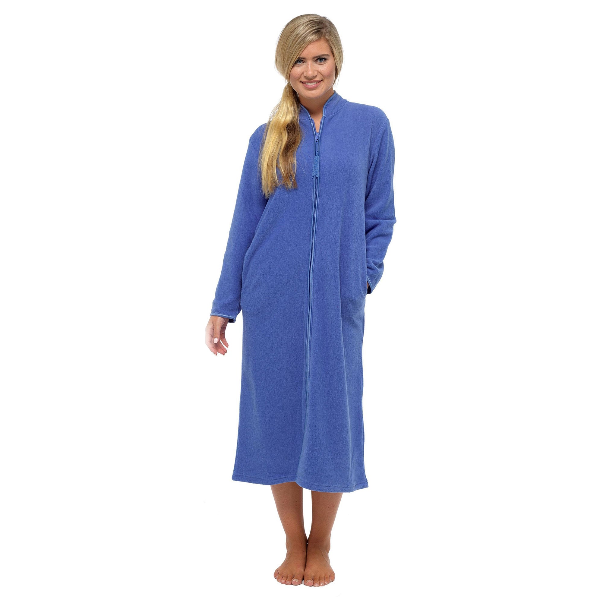 Lady Olga Ladies Polar Fleece Zip Front Dressing Gown