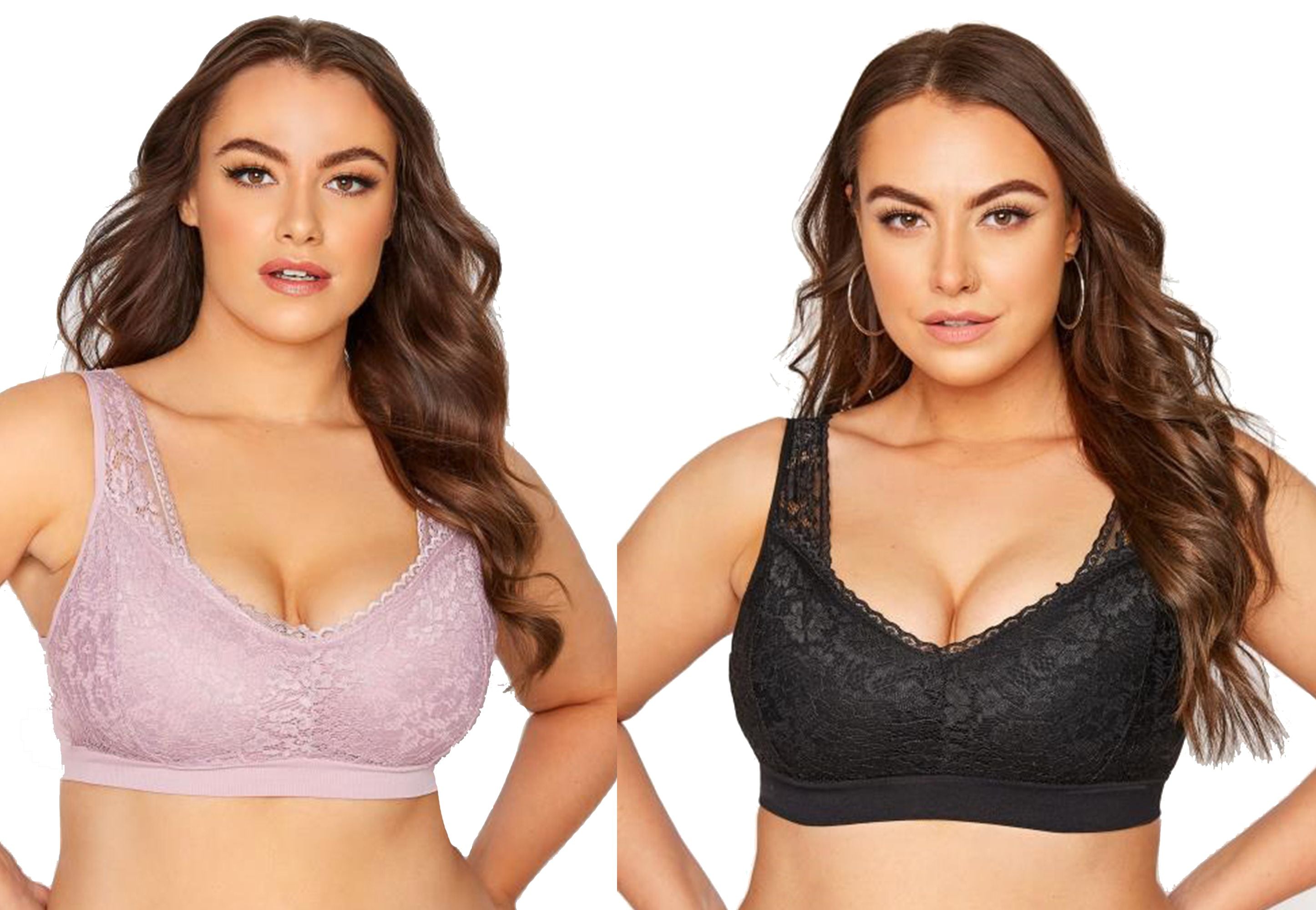 Lace Seam Free Pull On Bra