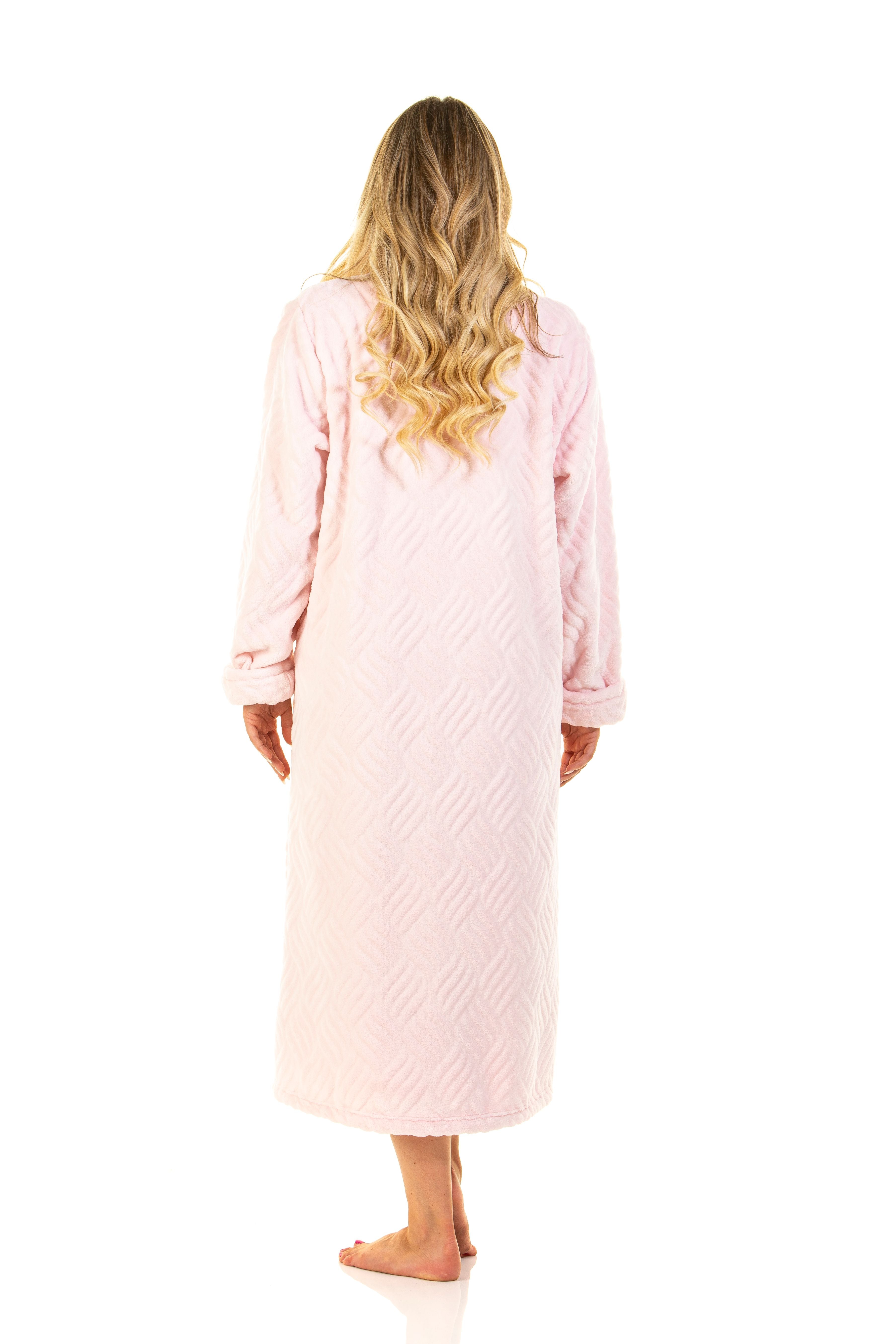 Luxurious Tulip Embossed Button Front Dressing Gown