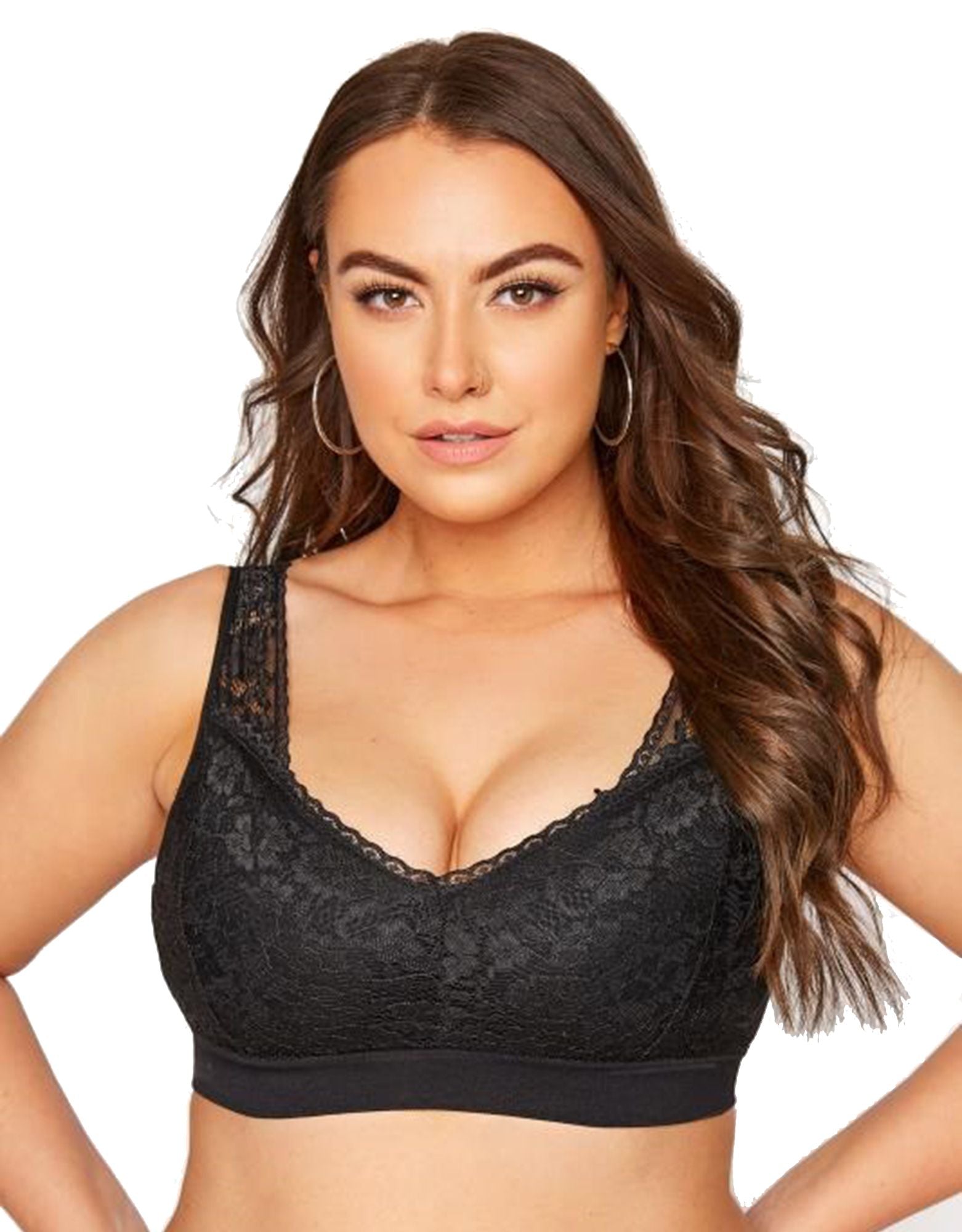 Lace Seam Free Pull On Bra