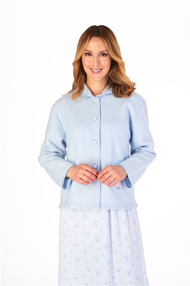 Slenderella Polar Fleece Anti-Pill Button Bed Jacket