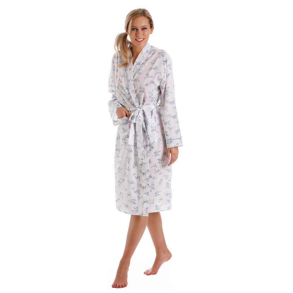 Lady Olga Wrap Lightweight Cotton Polyester Dressing Gown