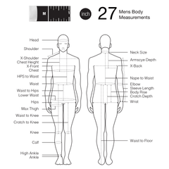 Fashionary Mens Body Measurement sewing