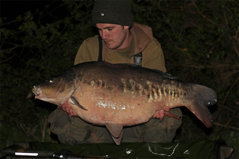 Shoulders the uks most northerly Carp - at a record weight and new p.b for Sam Stephenson, landed on a size 4 Duropoint Curve shank hook