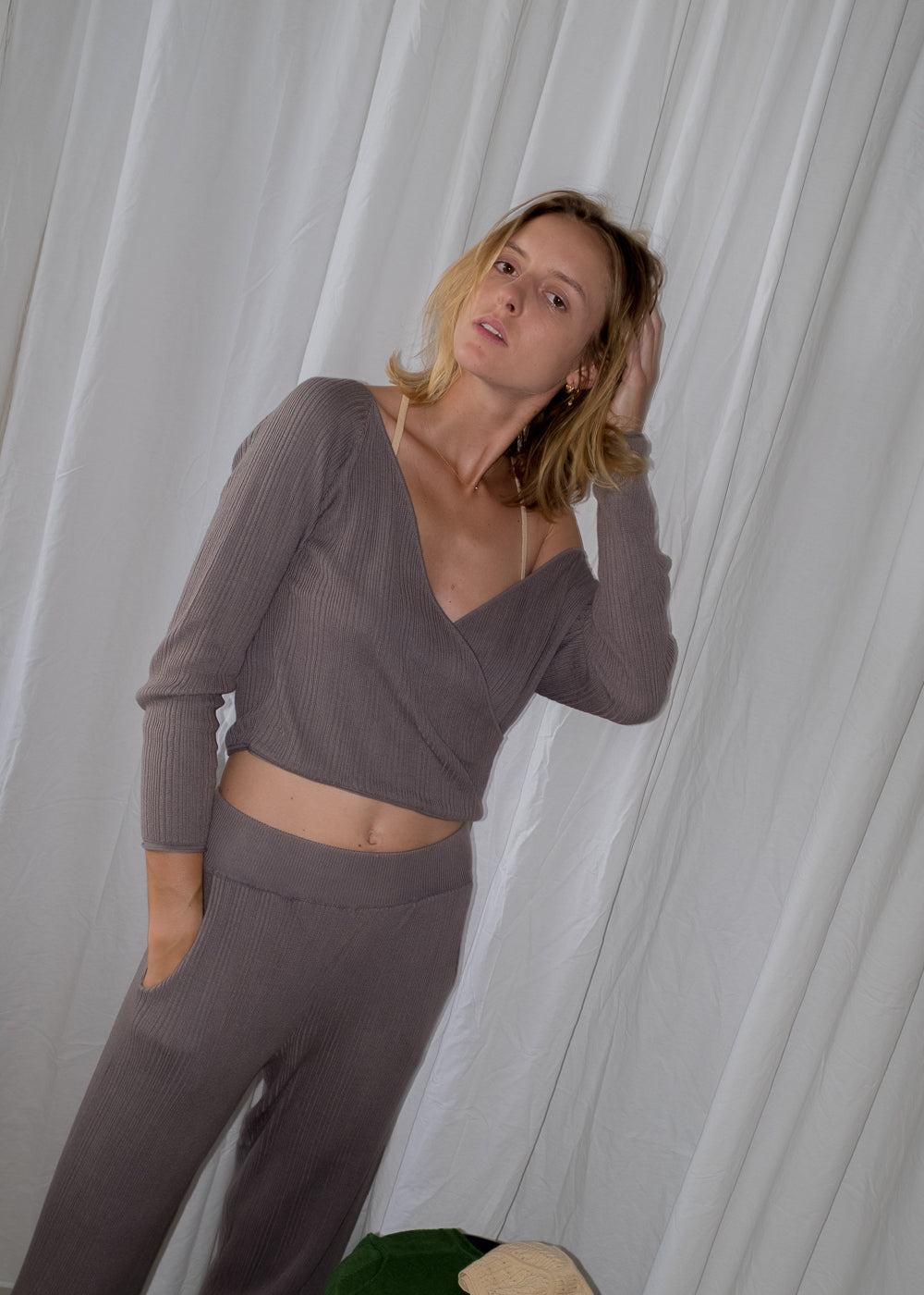 Manjar Easy Wrap Top| Mauve