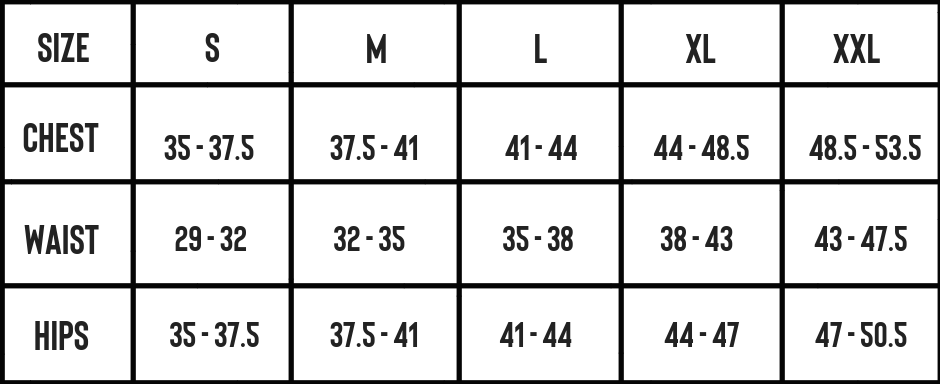 Size Chart – Doughnuts & Deadlifts